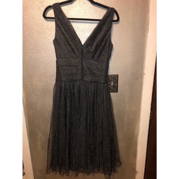 Coldwater Creek Cocktail Prom Homecoming New Years Eve Black Metallic Dress - Picture 6 of 9